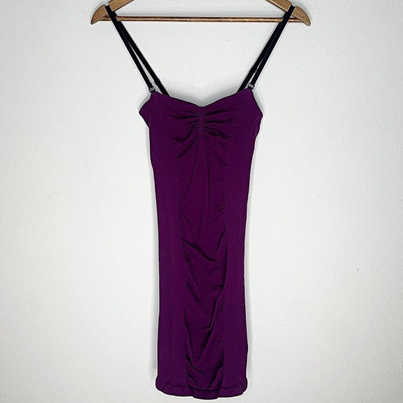 Free People Swiss Dot Seamless Slip in Aubergine - Picture 6 of 9